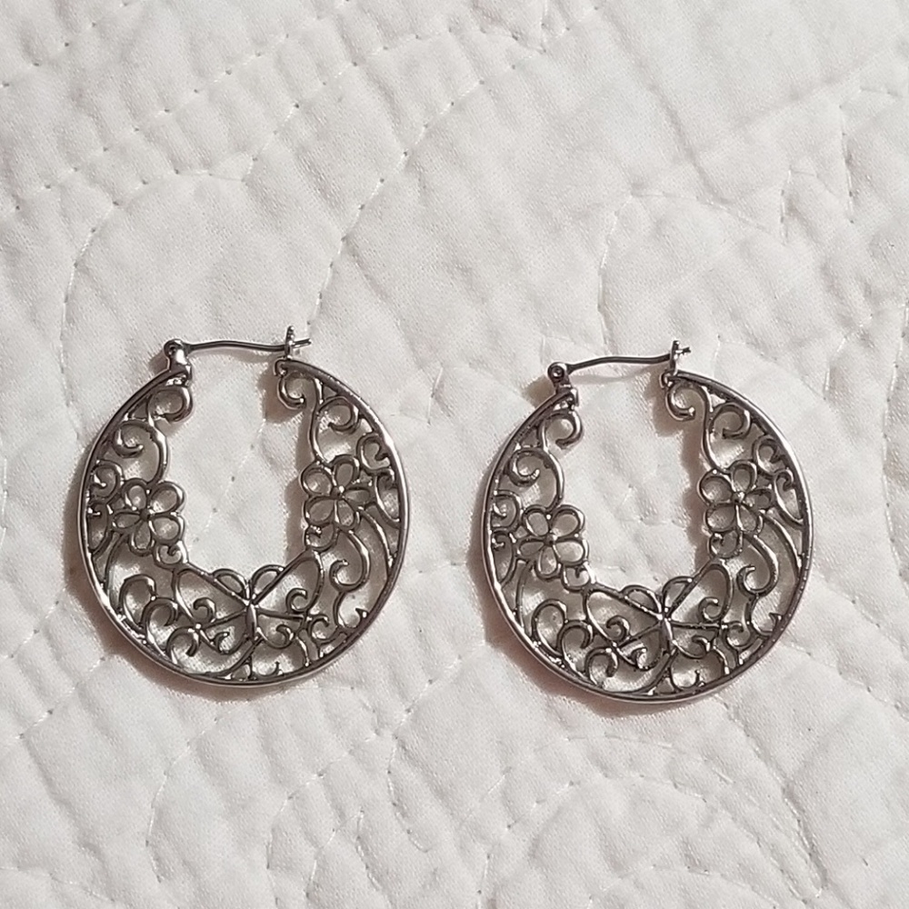 Silver Hoop Earrings
